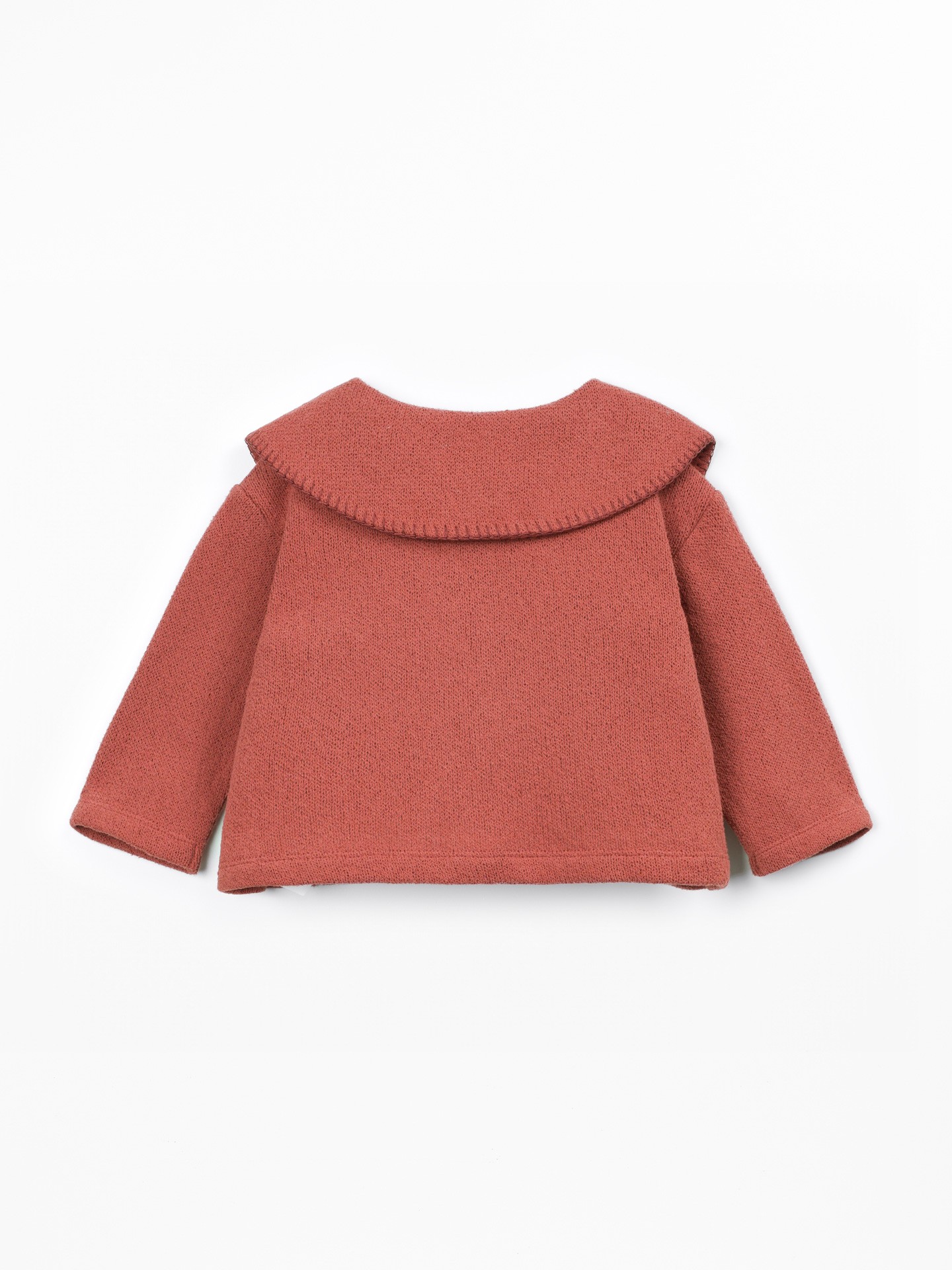 Knit jacket with recycled cotton