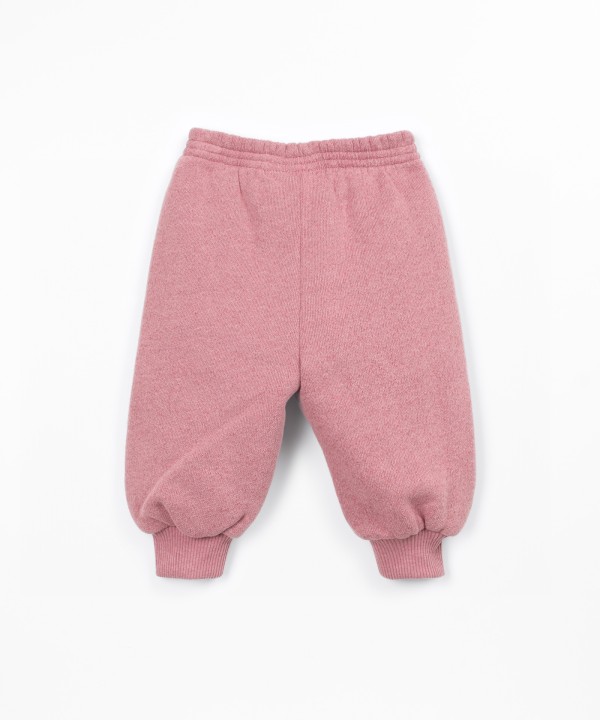 Jersey trousers with a blend of natural and recycled fibers