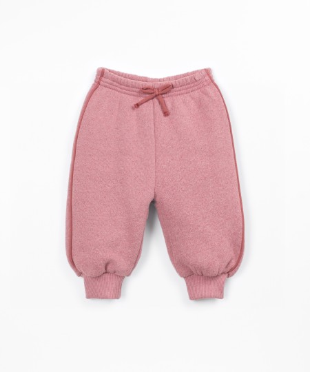 Jersey trousers with a blend of natural and recycled fibers