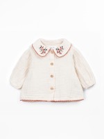 Fabric tunic with collar