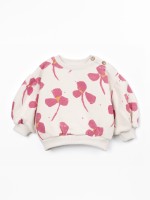 Knit sweater with print