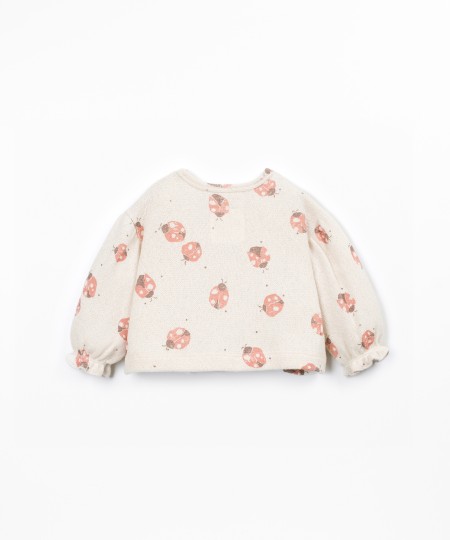 Pull en maille avec mélange de coton et coton recyclé