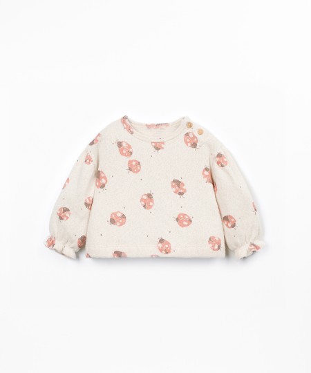 Pull en maille avec mélange de coton et coton recyclé