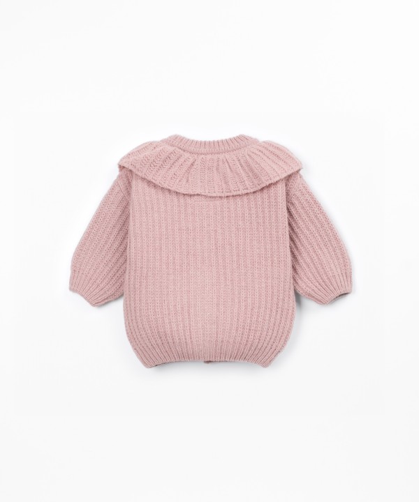 Cardigan en maille avec fibres recyclées