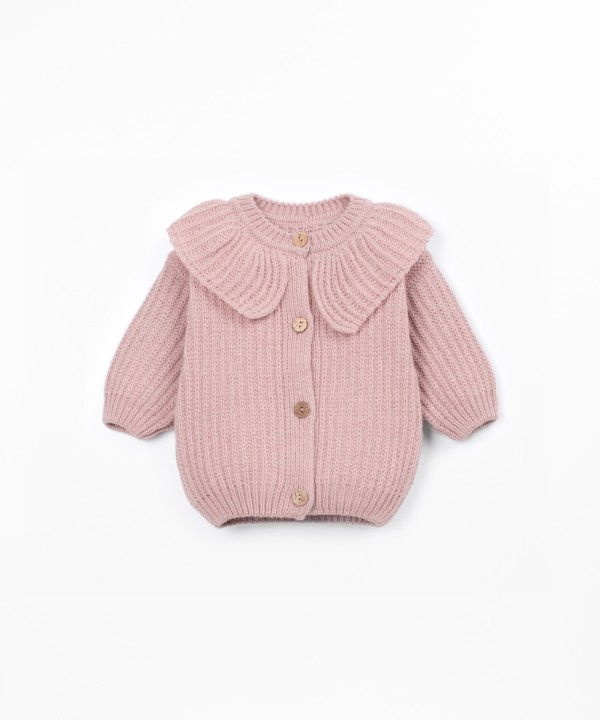 Cardigan en maille avec fibres recyclées