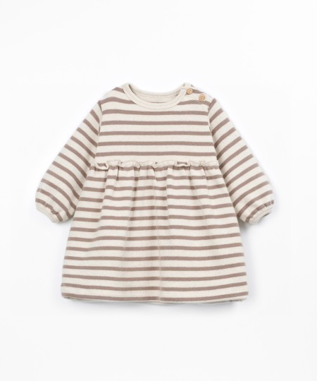 Jersey dress with a mixture of natural and recycled fibers
