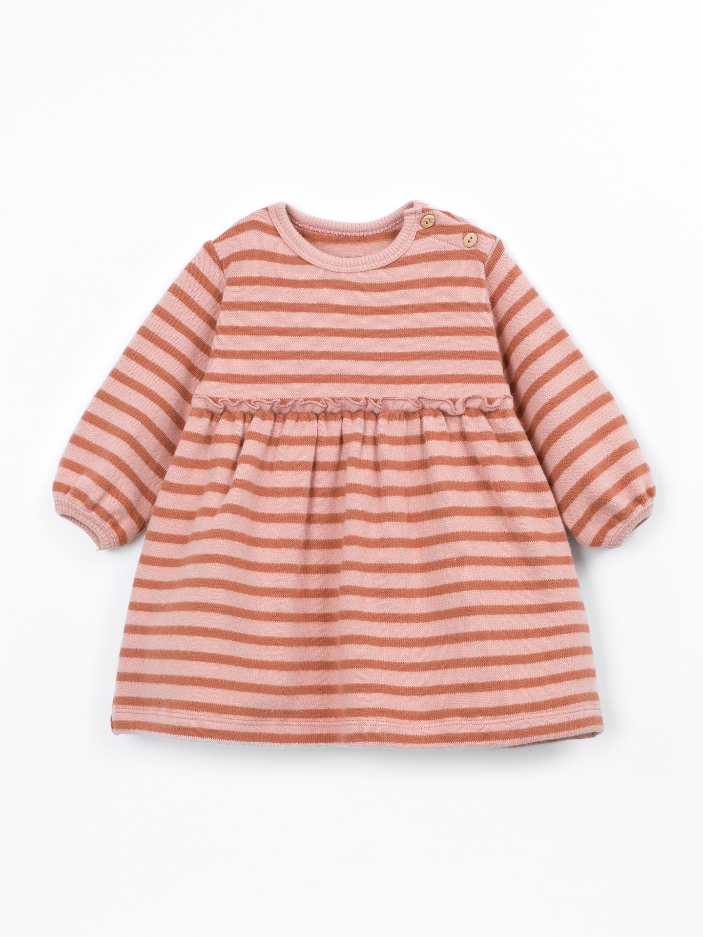 Jersey dress with a mixture of natural and recycled fibers