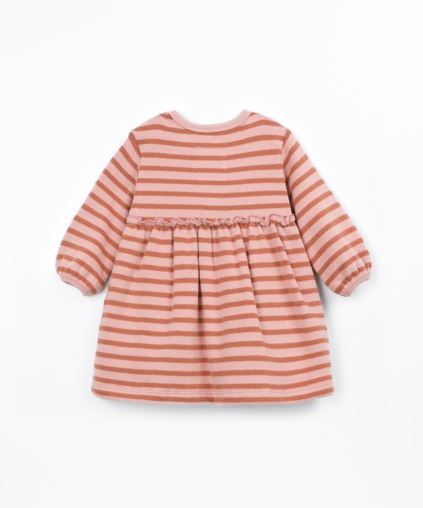 Jersey dress with a mixture of natural and recycled fibers