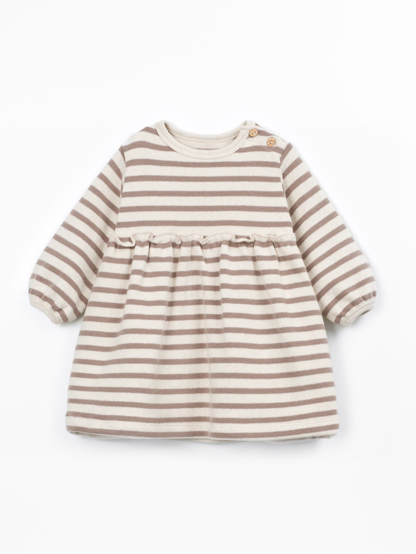 Jersey dress with a mixture of natural and recycled fibers