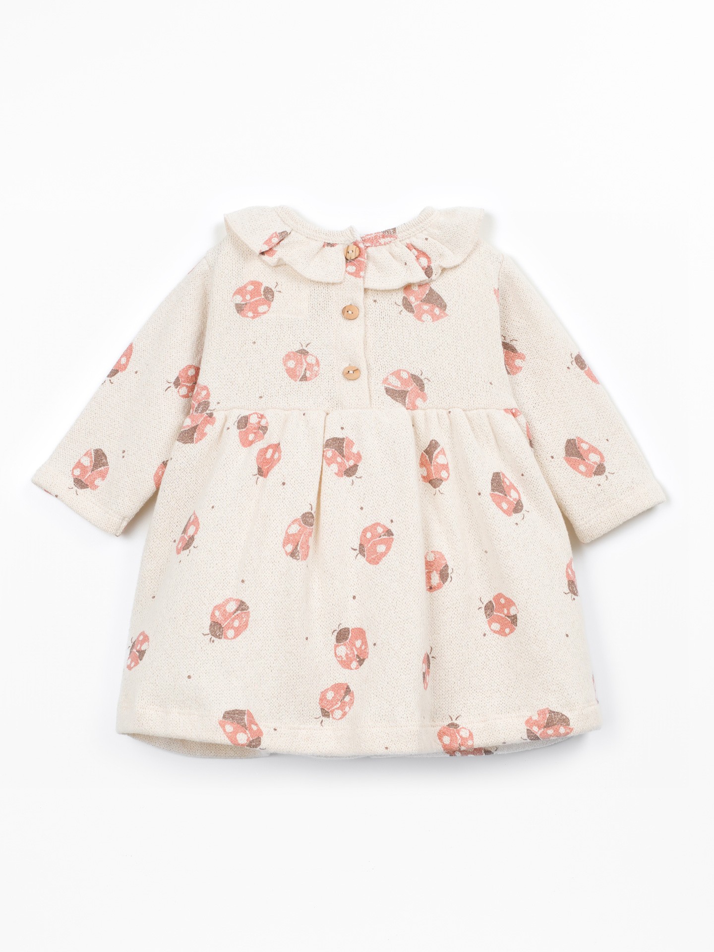 Jersey dress with ladybug print