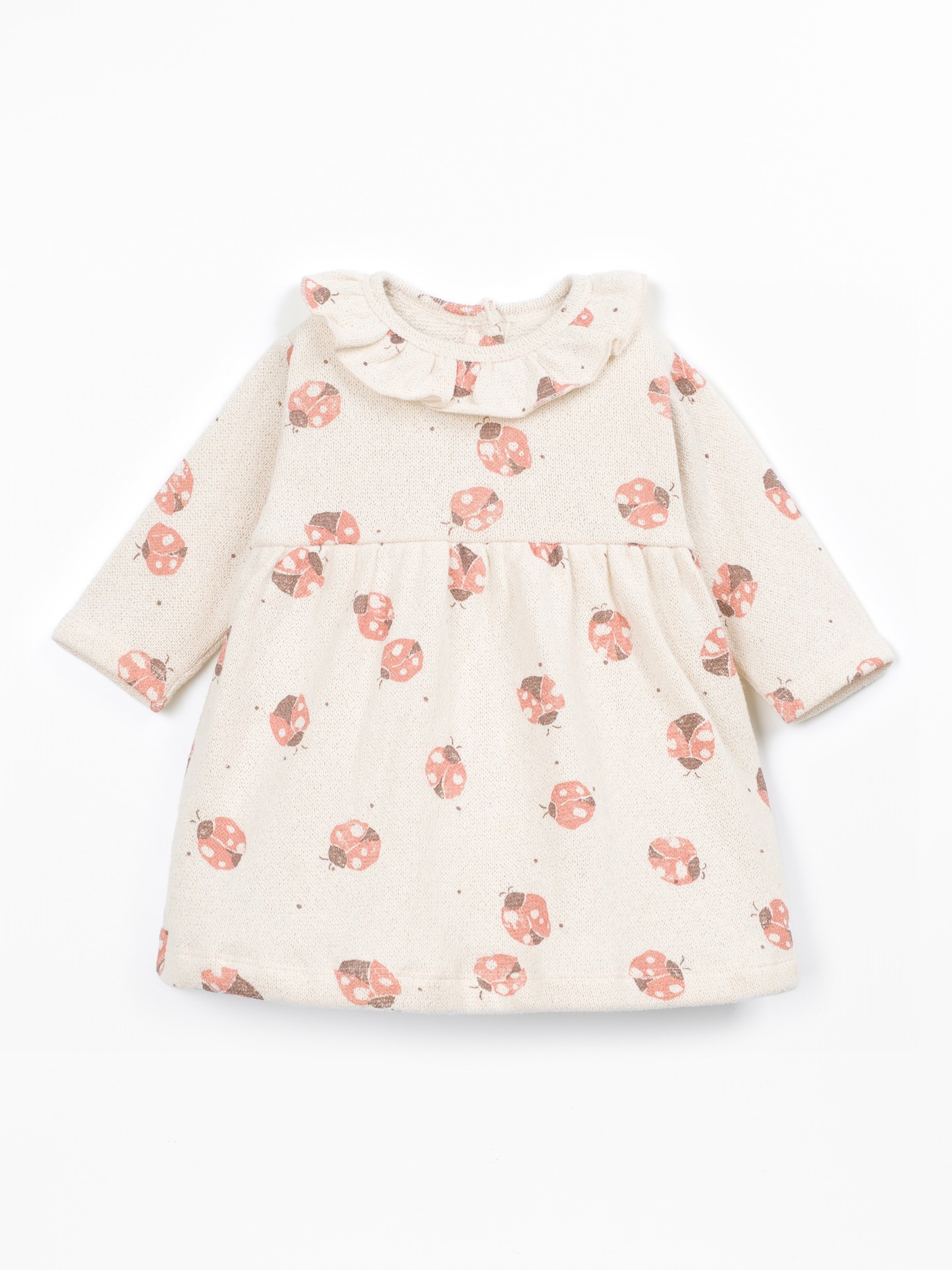 Jersey dress with ladybug print