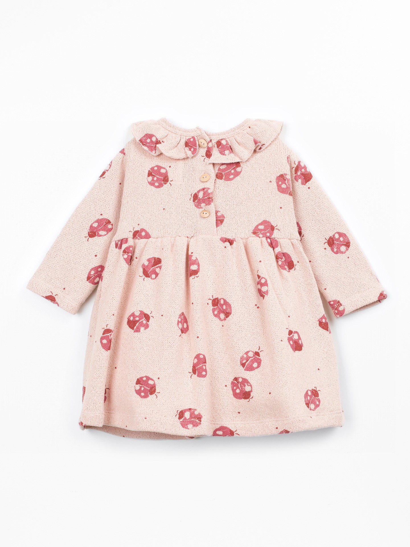 Jersey dress with ladybug print