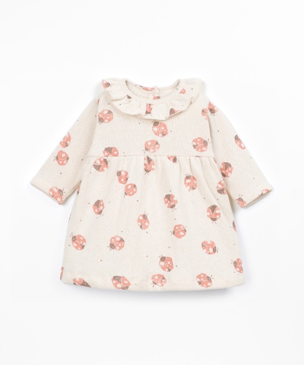 Jersey dress with ladybug print