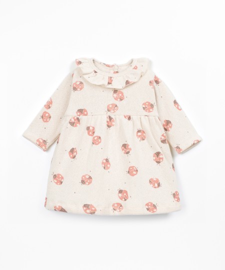 Jersey dress with ladybug print