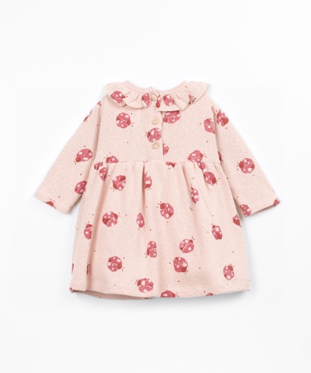 Jersey dress with ladybug print