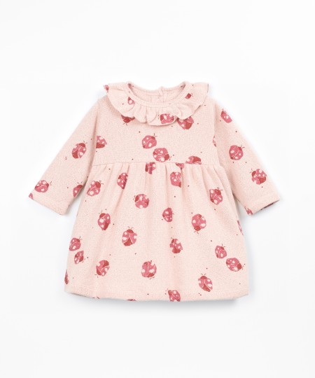 Jersey dress with ladybug print