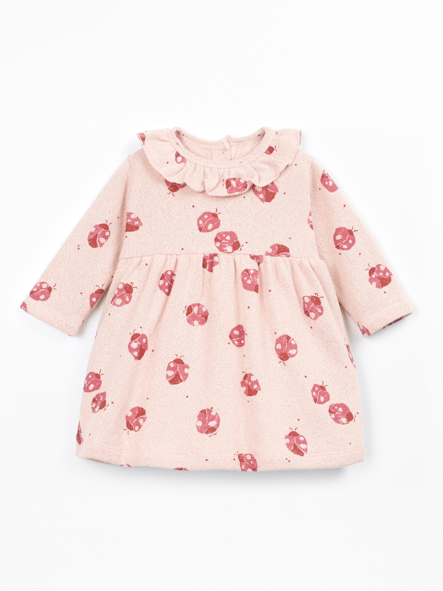 Jersey dress with ladybug print