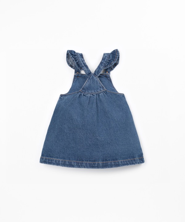 Vestido de ganga em algod�o