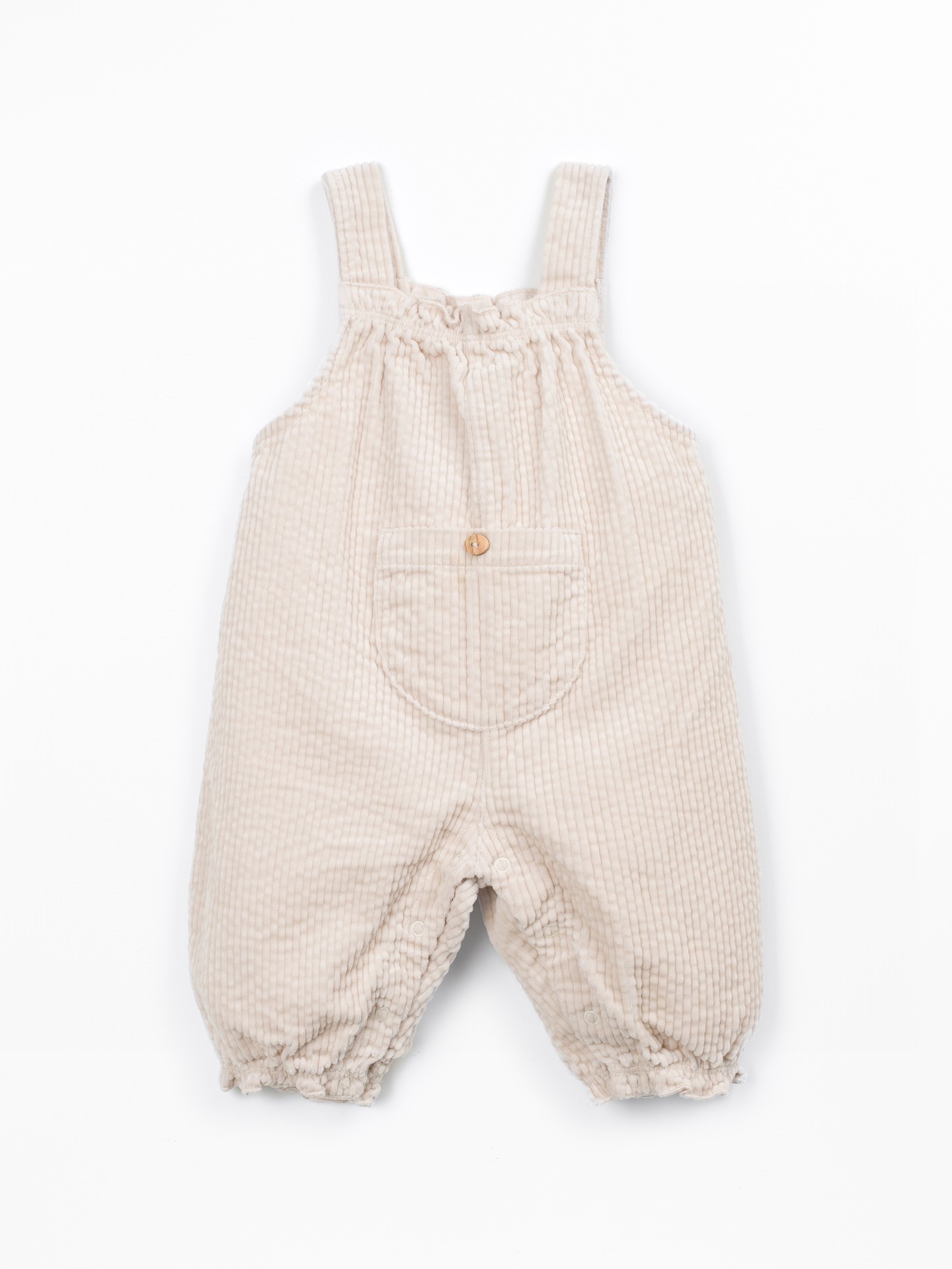 Corduroy dungarees with pocket
