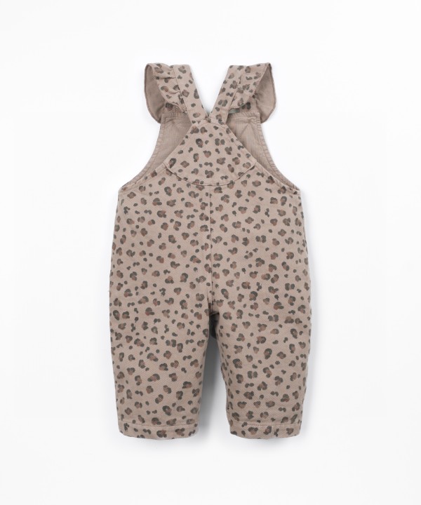 Fabric jumpsuit with print