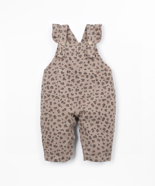 Fabric jumpsuit with print