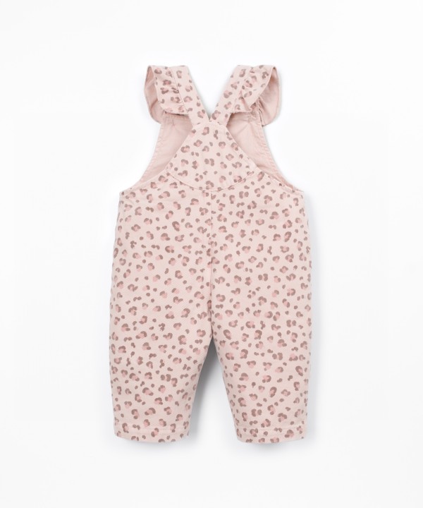 Fabric jumpsuit with print