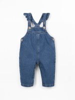 Denim jumpsuit with coconut buttons
