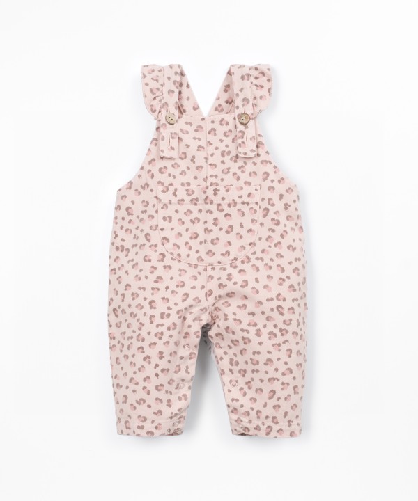 Fabric jumpsuit with print
