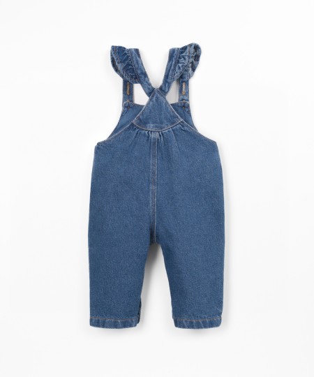 Denim jumpsuit with coconut buttons