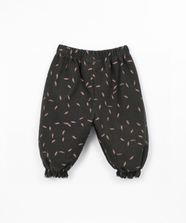 Pantaloni in maglia con cintura elastica e stampa