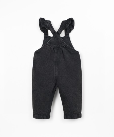 Denim jumpsuit with coconut buttons