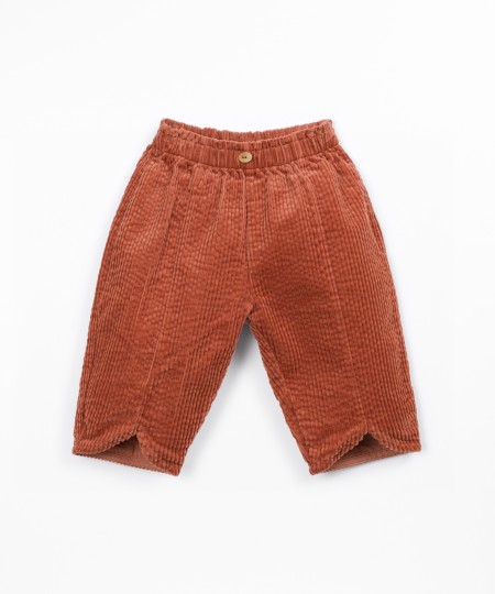Pantalon en velours c�tel� avec ceinture �lastique