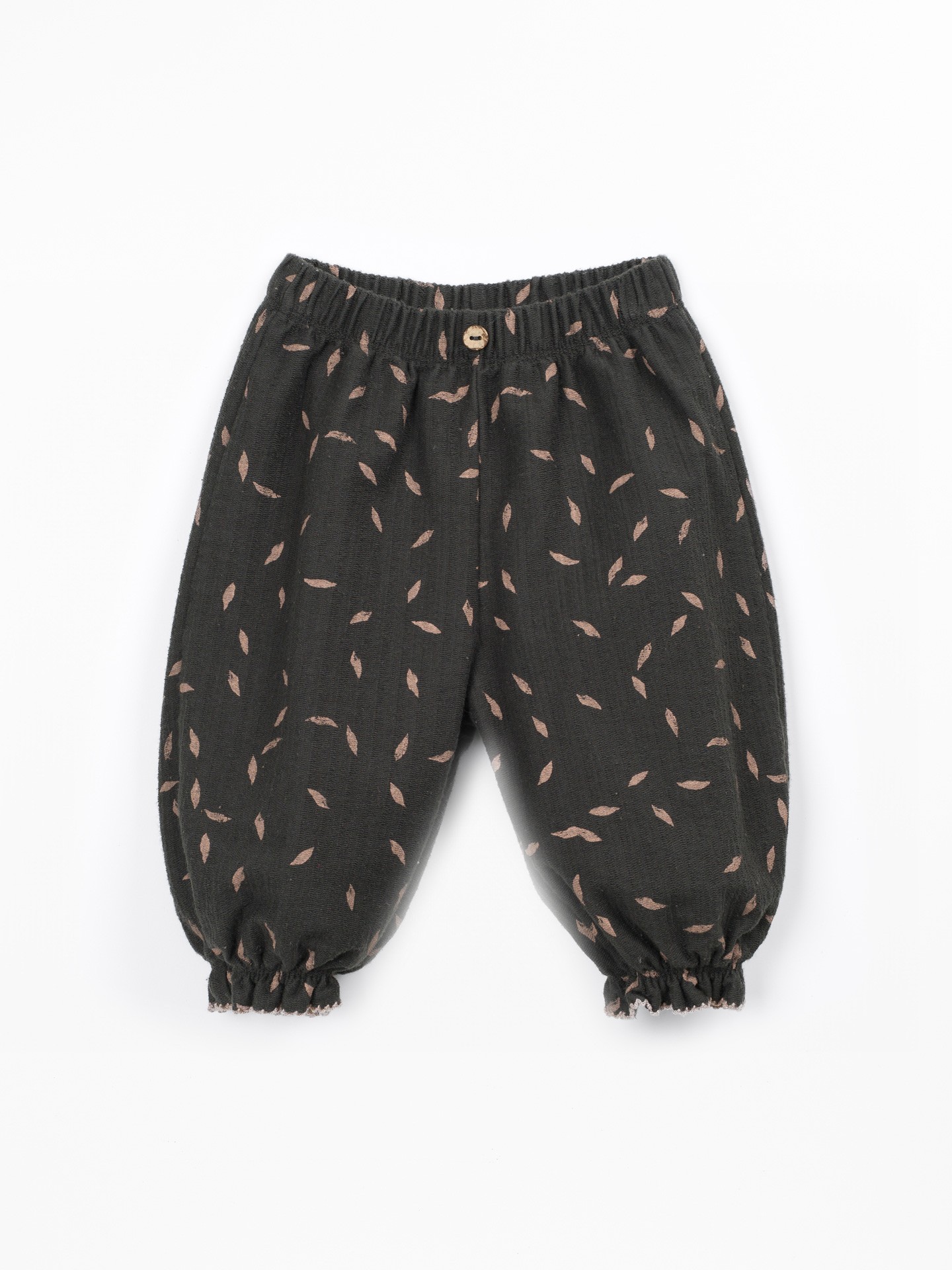 Pantalon en maille avec taille élastique et imprimé