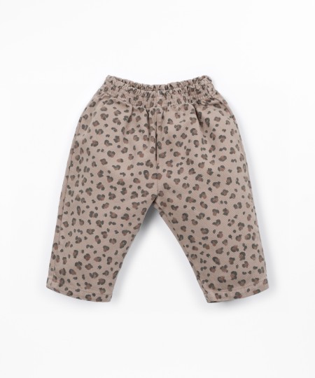Printed twill trousers