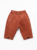 Corduroy trousers with elastic belt