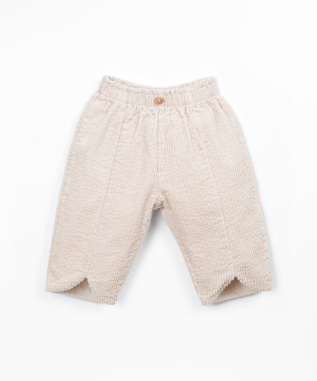 Pantaloni in velluto a coste con cintura elastica