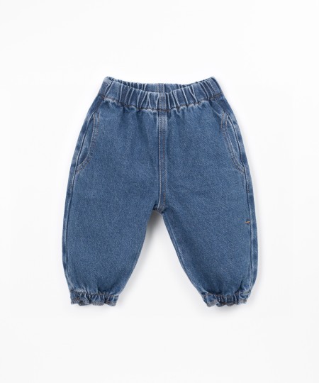 Denim pants with pockets