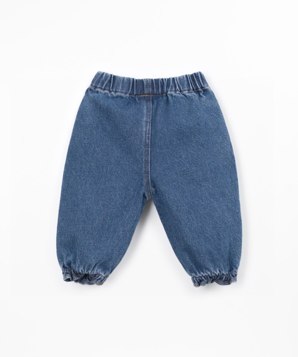 Denim pants with pockets