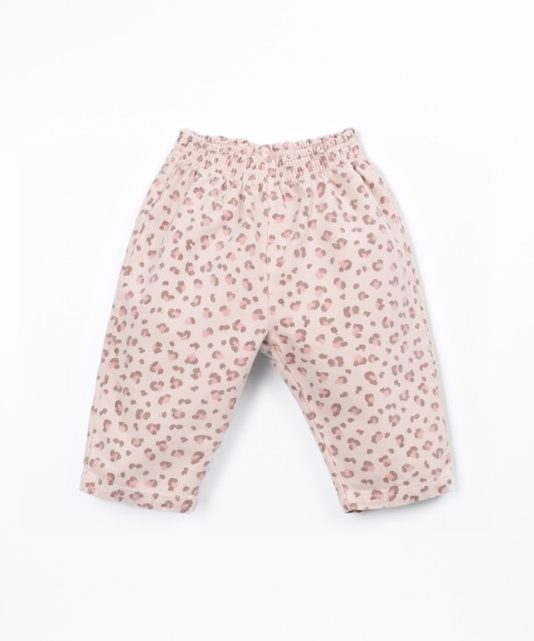 Printed twill trousers