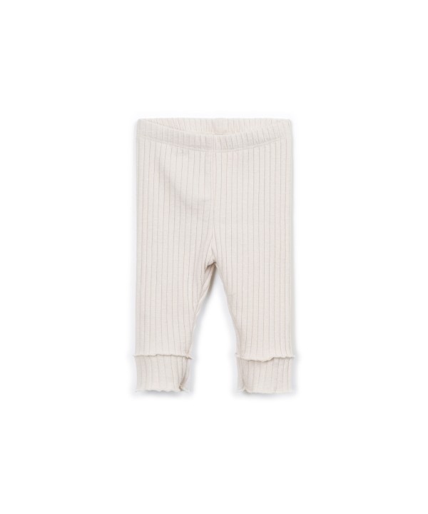 Leggings de malha canelada