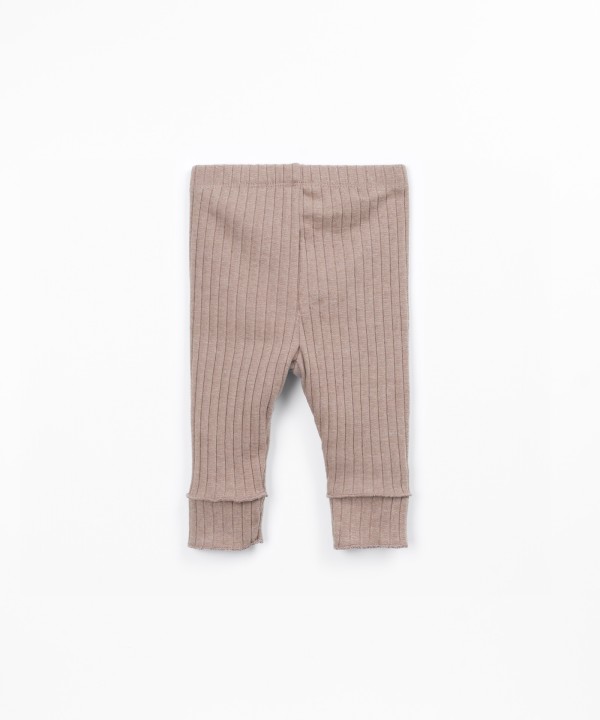 Leggings de malha canelada