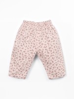 Printed twill trousers