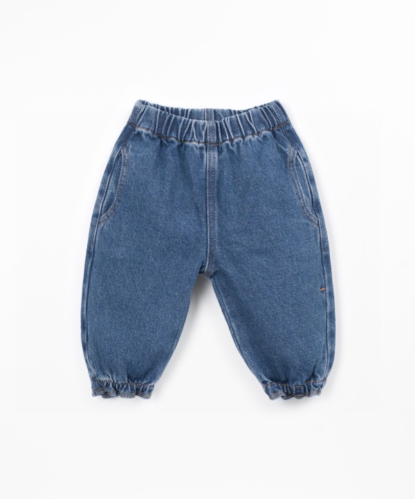 Denim pants with pockets