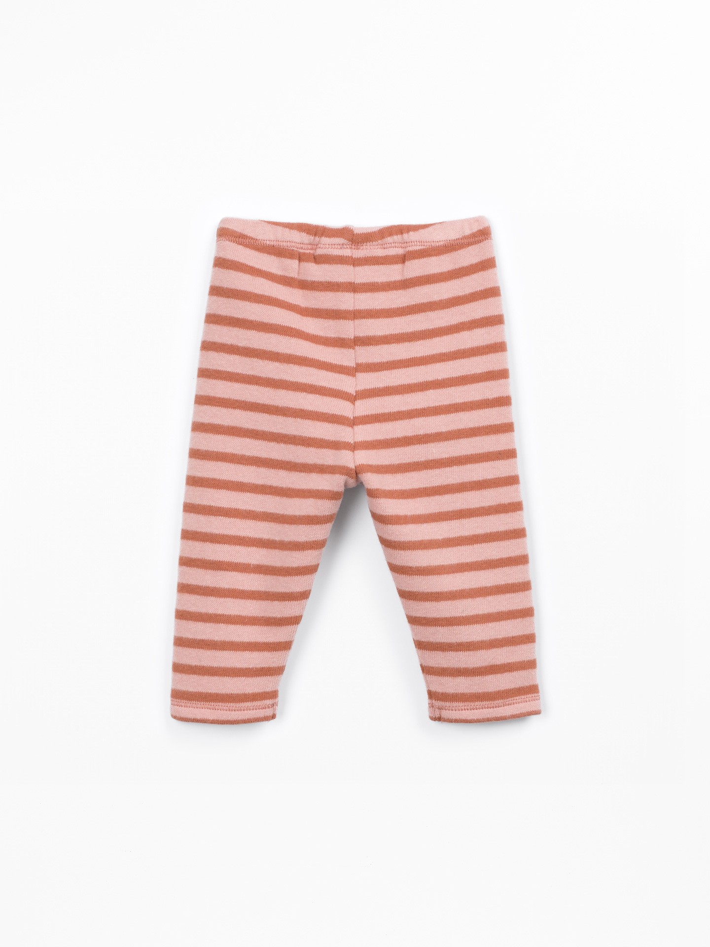 Leggings en maille rayée en coton recyclé