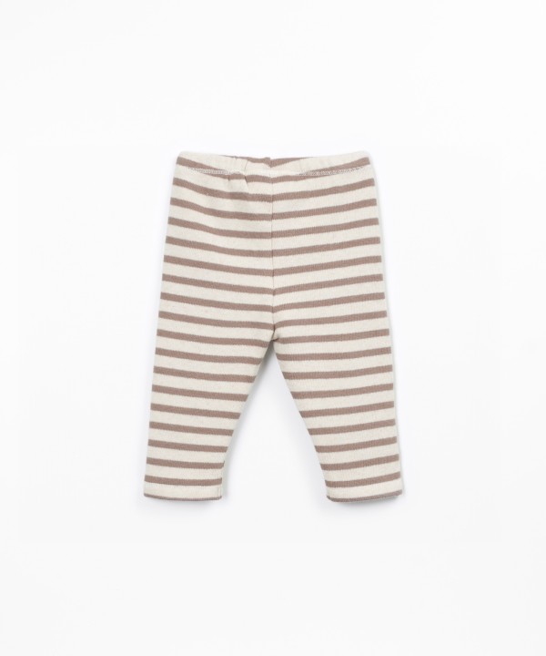 Striped knit leggings