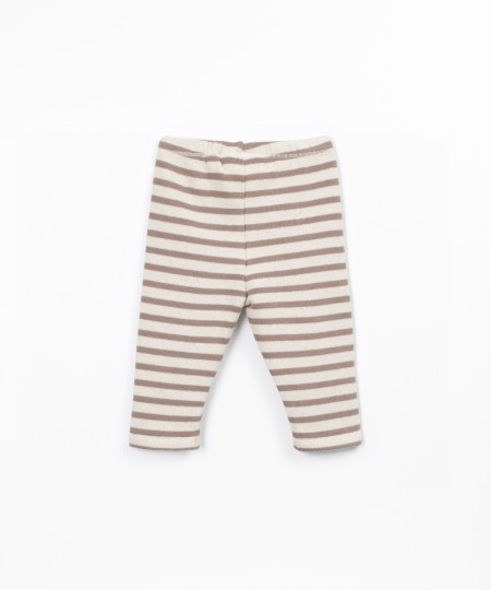 Striped knit leggings