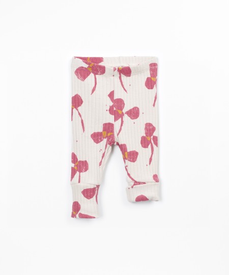 Printed Leggings in Recycled Cotton and Polyester