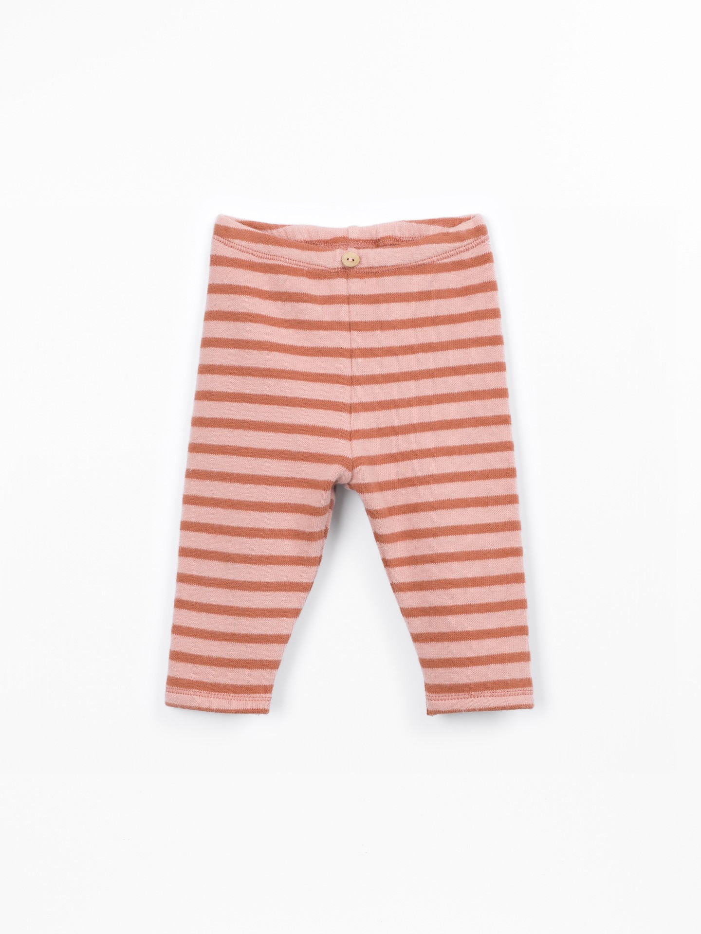 Leggings en maille rayée en coton recyclé