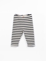 Striped knit leggings