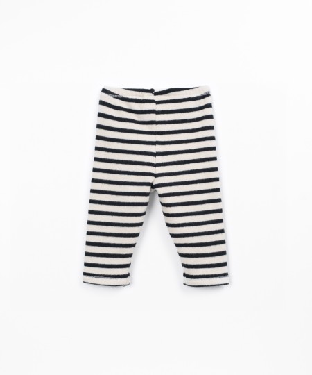Legging en maille rayée